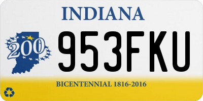 IN license plate 953FKU
