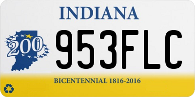 IN license plate 953FLC