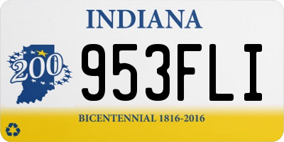 IN license plate 953FLI