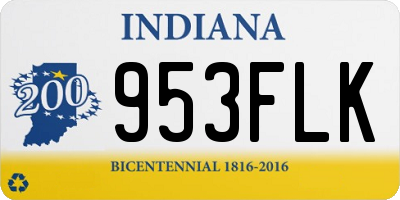 IN license plate 953FLK