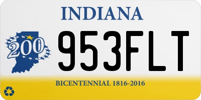 IN license plate 953FLT