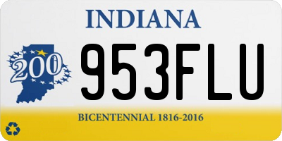 IN license plate 953FLU