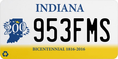 IN license plate 953FMS