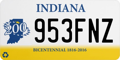 IN license plate 953FNZ