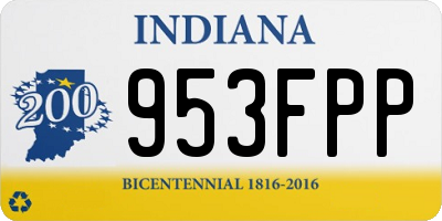 IN license plate 953FPP