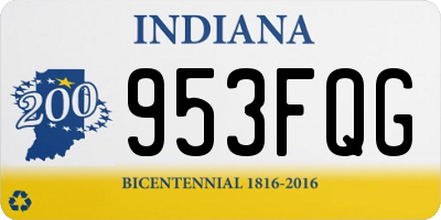 IN license plate 953FQG