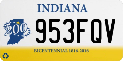 IN license plate 953FQV