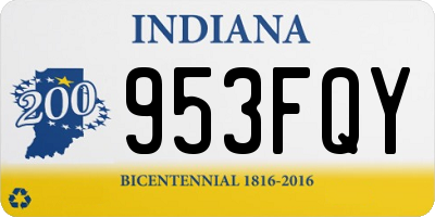 IN license plate 953FQY
