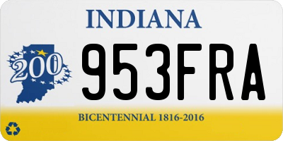 IN license plate 953FRA