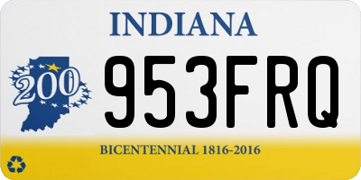 IN license plate 953FRQ