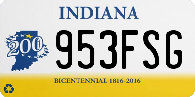 IN license plate 953FSG