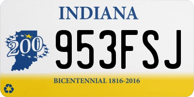 IN license plate 953FSJ