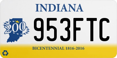 IN license plate 953FTC