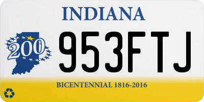 IN license plate 953FTJ