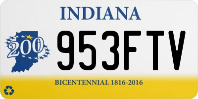 IN license plate 953FTV