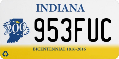 IN license plate 953FUC