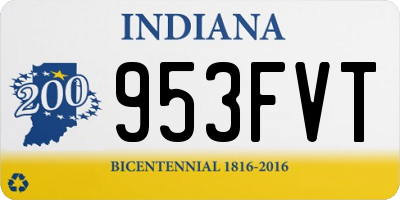 IN license plate 953FVT