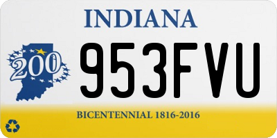 IN license plate 953FVU