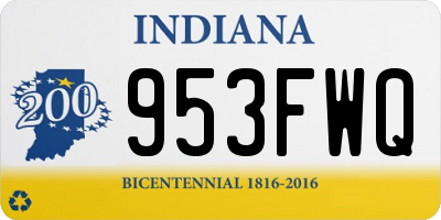 IN license plate 953FWQ