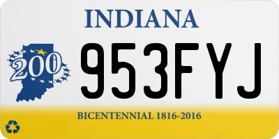 IN license plate 953FYJ