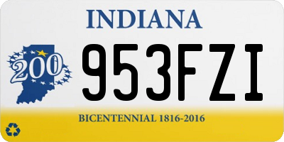 IN license plate 953FZI