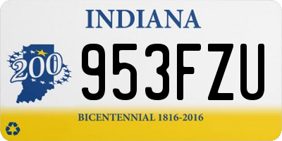 IN license plate 953FZU
