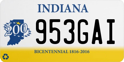 IN license plate 953GAI