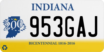 IN license plate 953GAJ