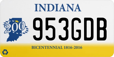 IN license plate 953GDB