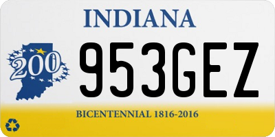 IN license plate 953GEZ