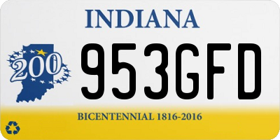 IN license plate 953GFD