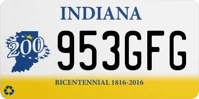IN license plate 953GFG