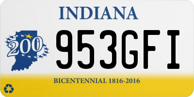 IN license plate 953GFI