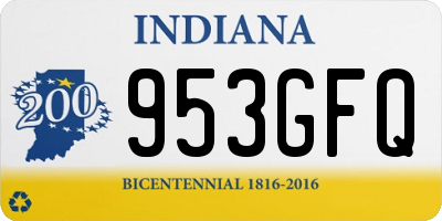 IN license plate 953GFQ