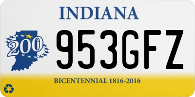 IN license plate 953GFZ