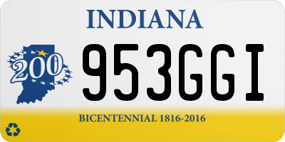 IN license plate 953GGI