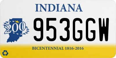 IN license plate 953GGW