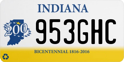 IN license plate 953GHC