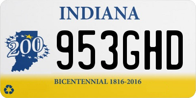 IN license plate 953GHD