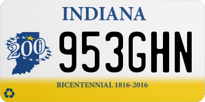 IN license plate 953GHN