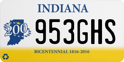 IN license plate 953GHS