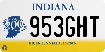 IN license plate 953GHT