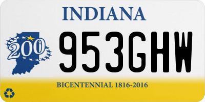 IN license plate 953GHW