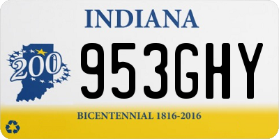 IN license plate 953GHY