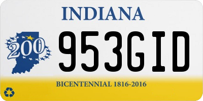 IN license plate 953GID