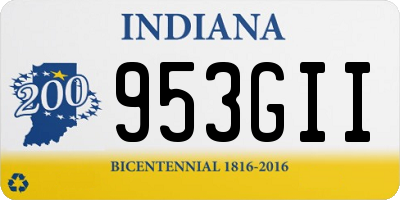 IN license plate 953GII