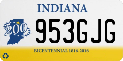 IN license plate 953GJG