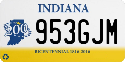 IN license plate 953GJM