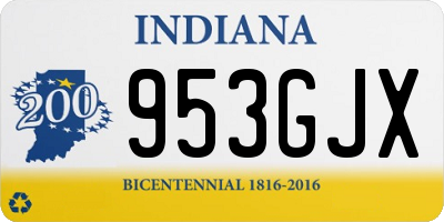 IN license plate 953GJX