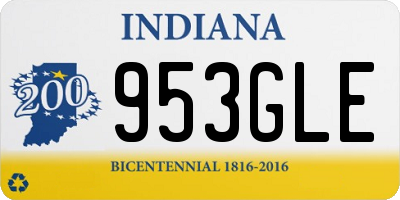 IN license plate 953GLE